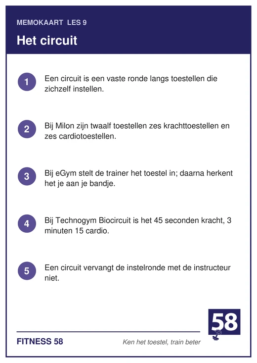 Memokaart van les 9
